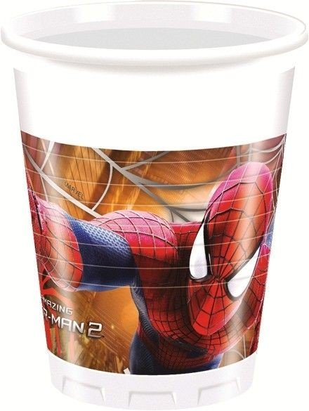 Kubki plastikowe, Spider- man 2   8szt./op.