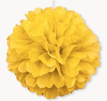 Papierowa żółta kula- kwiat