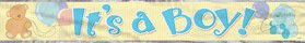 Baner na pierwsze urodziny chlopca "It's a boy"