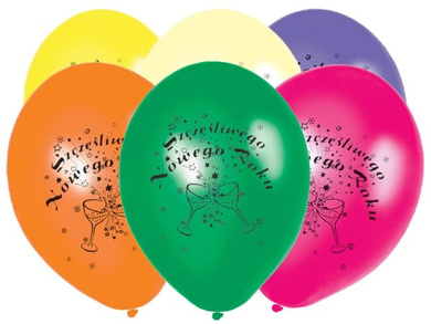 Balony - Sylwester, Nowy Rok -6 szt./op.