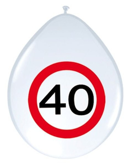 Balony urodzinowe, czterdziestka, 8szt./op