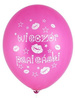 Balon na Wieczór Panieński. Różowy z nadrukiem