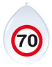 Balony lateksowe, 70 lat, 8szt./op.