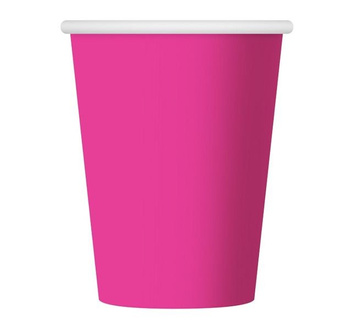 Kubki papierowe, magenta 6szt./op.
