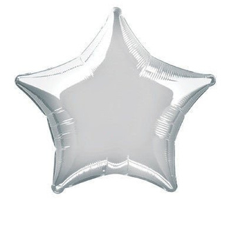 Balon foliowy-  duża, srebrna gwiazda-74cm