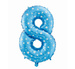 Balon foliowy cyfra "8" w gwiazdki.