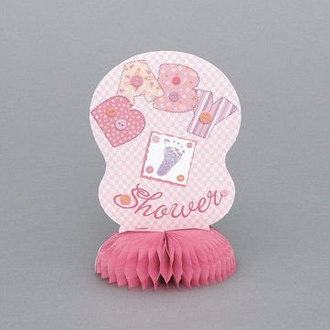 Dekoracja na stół, Baby Shower- różowa-4szt./op.