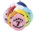 Balony urodzinowe 7 lat, mix kolorów 10szt./op.