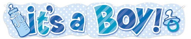 Baner "It's a Boy"