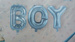Balony foliowe błękitne - napis BOY.