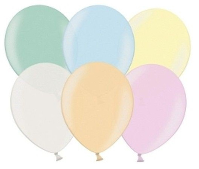 Balony  lateksowe, metalizowane, mix kolorów 10szt./op.