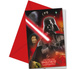 Zaproszenia z kopertami- Star Wars 6szt./op.