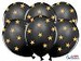 Czarne balony w złote gwiazdki-6szt./op.