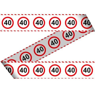 Taśma dekoracyjna- 40-ste urodziny- 15 metrów