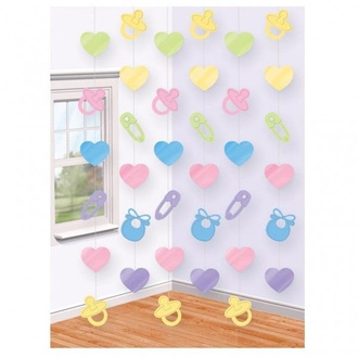 Dekoracja wisząca na baby shower, chrzest, roczek