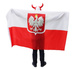 Flaga kibica biało-czerwona