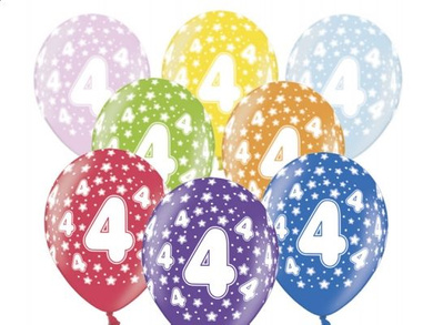 Balony na 4. Urodziny Dziecka 6szt./op.