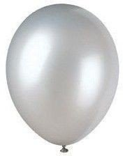 Balony lateksowe, srebrne, metalizowane 10szt./op.