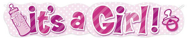 Baner "It's a girl"