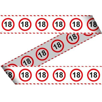 Taśma dekoracyjna- 18-ste urodziny- 15 metrów