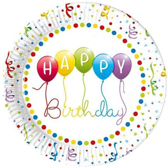 Talerzyki Happy Birthday-8szt./op.