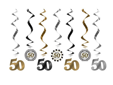 Spirale na 50-te urodziny 7szt./op.