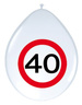 Balony urodzinowe, czterdziestka, 8szt./op