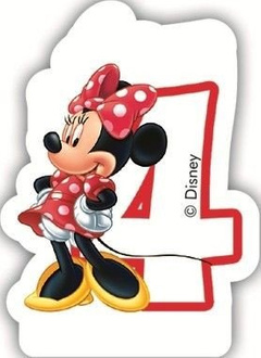 Urodzinowa świeczka- cyfra 4 z Myszką Minnie