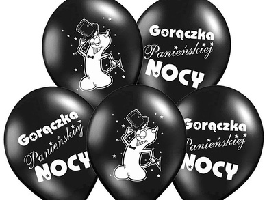Balony  z nadrukiem na wieczór panieński-6szt./op.