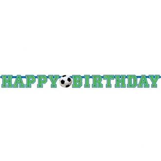Baner Happy Birthday z piłką nożną