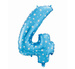 Balon foliowy cyfra "4" w gwiazdki.