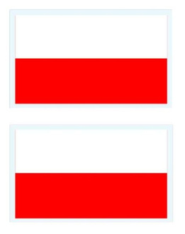 Folie elektrostatyczne na samochód - flaga Polski 2szt. /op.
