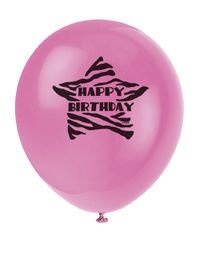 Balony lateksowe, urodzinowe, kolor różowy 8szt./op.