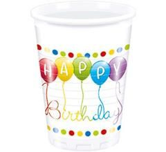 Kubek Happy Birthday 8szt./op.