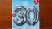 Balony foliowe srebrne "30"  