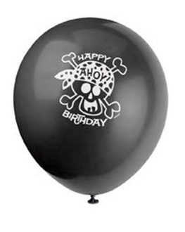 Balony z czaszką, mix kolorów 8szt./op.