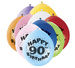 Balony 90 lat, mix kolorów, 10szt./op.