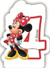 Urodzinowa świeczka- cyfra 4 z Myszką Minnie