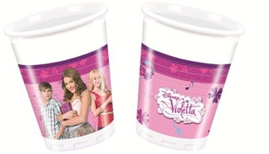 Kubki plastikowe, Violetta 8szt./op.