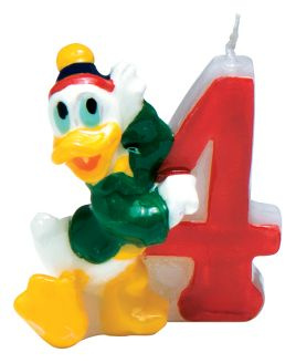Świeczka urodzinowa Disney. Czwórka z Kaczorem Donaldem.